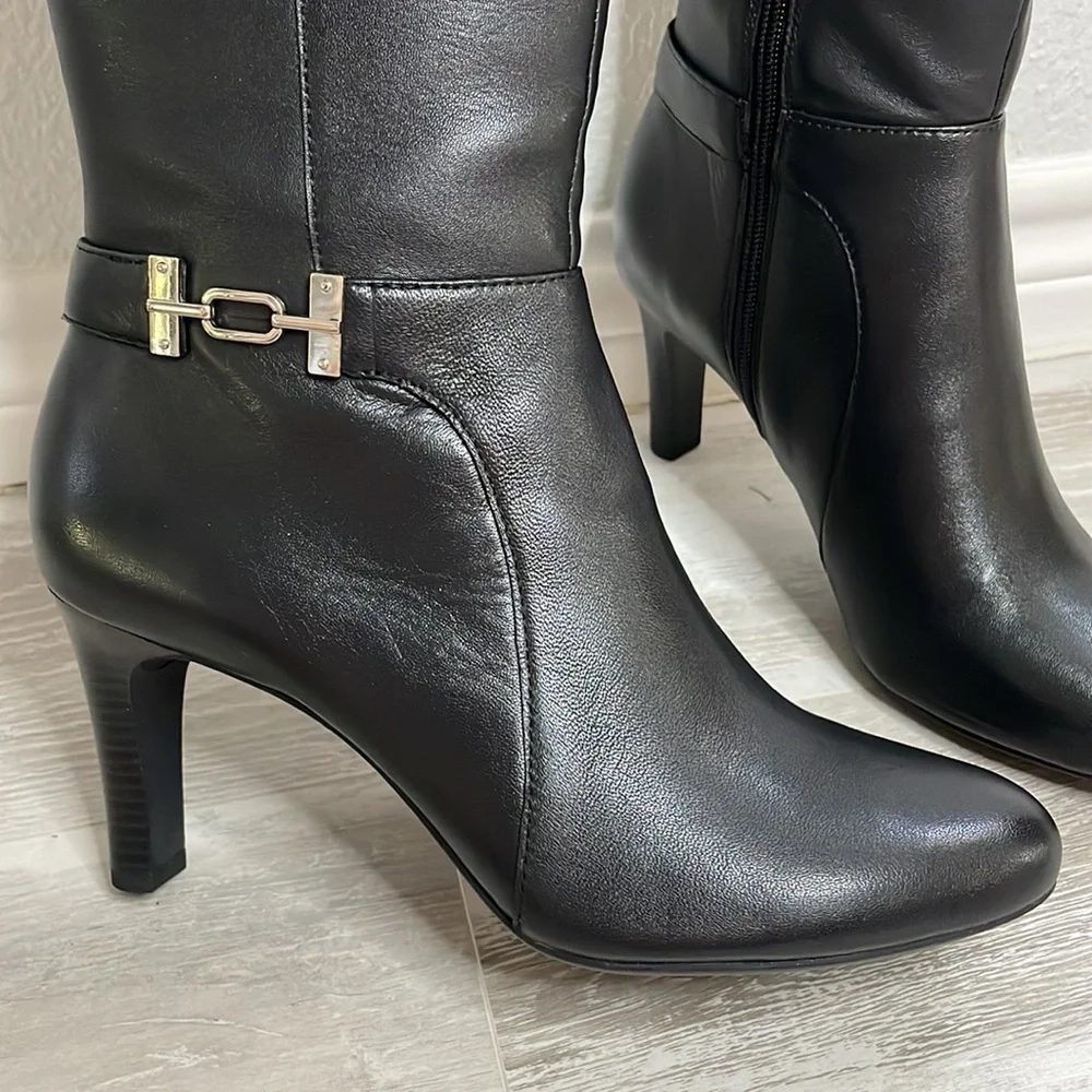 Bandolino Black Heeled Boots - Picture 2 of 8